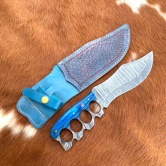 Trench Bowie Knife Damascus steel