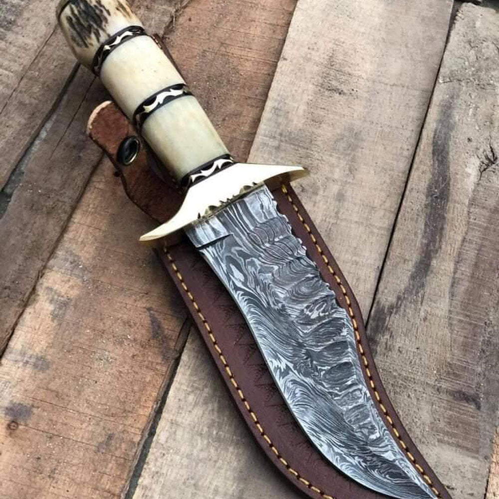 Handmade stag handle Hunting Knife