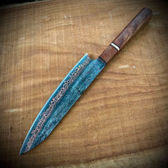 Hand forge copper Damascus steel chef Knife