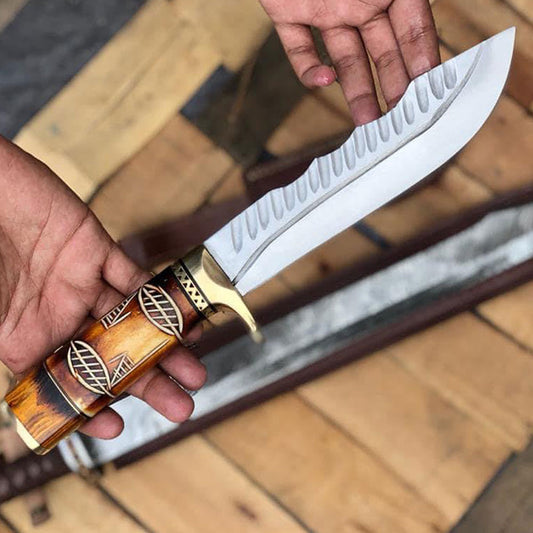 Handcrafted Hunting Knife – Custom Full Tang Outdoor & Bushcraft Knife | Thewizcrafts