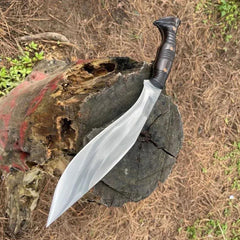 Handmade fully functional Kukri knife with wooden handle high sharpness