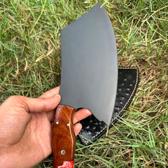 Black coated fully functional Cleaver knife