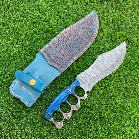 Trench Bowie Knife Damascus steel