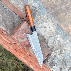 Custom Handmade Copper Damascus chef knife