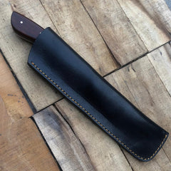 Handmade black coated cleaver knife